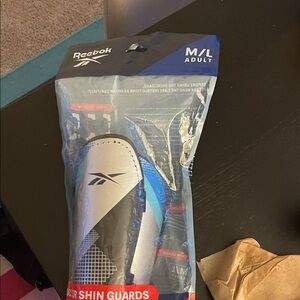 Reebok M/L Adult Shin Guards - Black and Grey